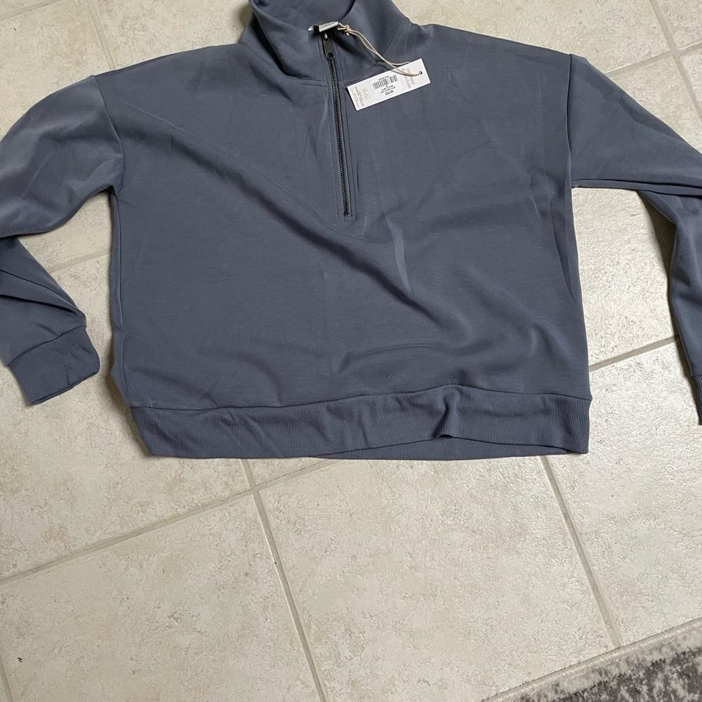 Women’s Gray Half-Zip Sweater